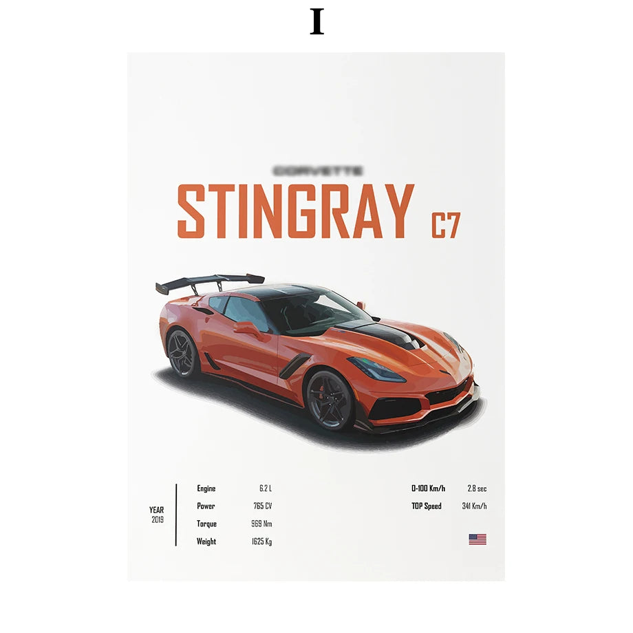 Corvette Stingray C7 poster