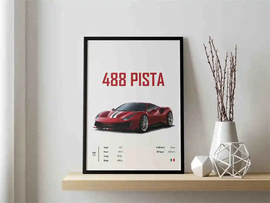 Ferrari 488 Pista poster