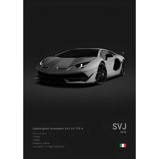 Lamborghini Aventador SVJ poster